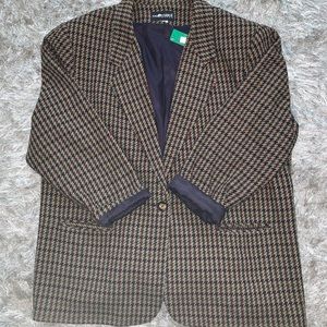 Oversized houndstooth blazer